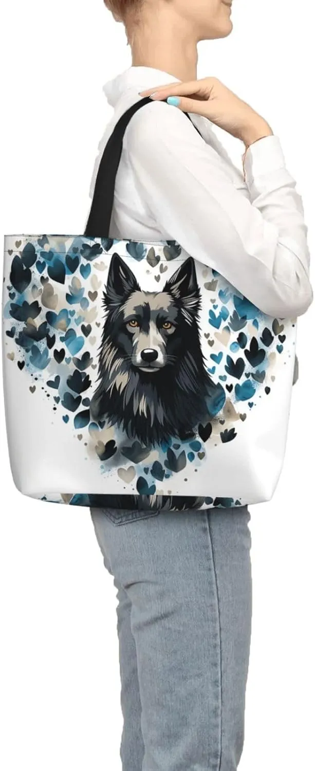 Tote Bag Large Capacity Grocery Bag With Zipper Quiet Garden Shopping Bag Shoulder Bag for Women