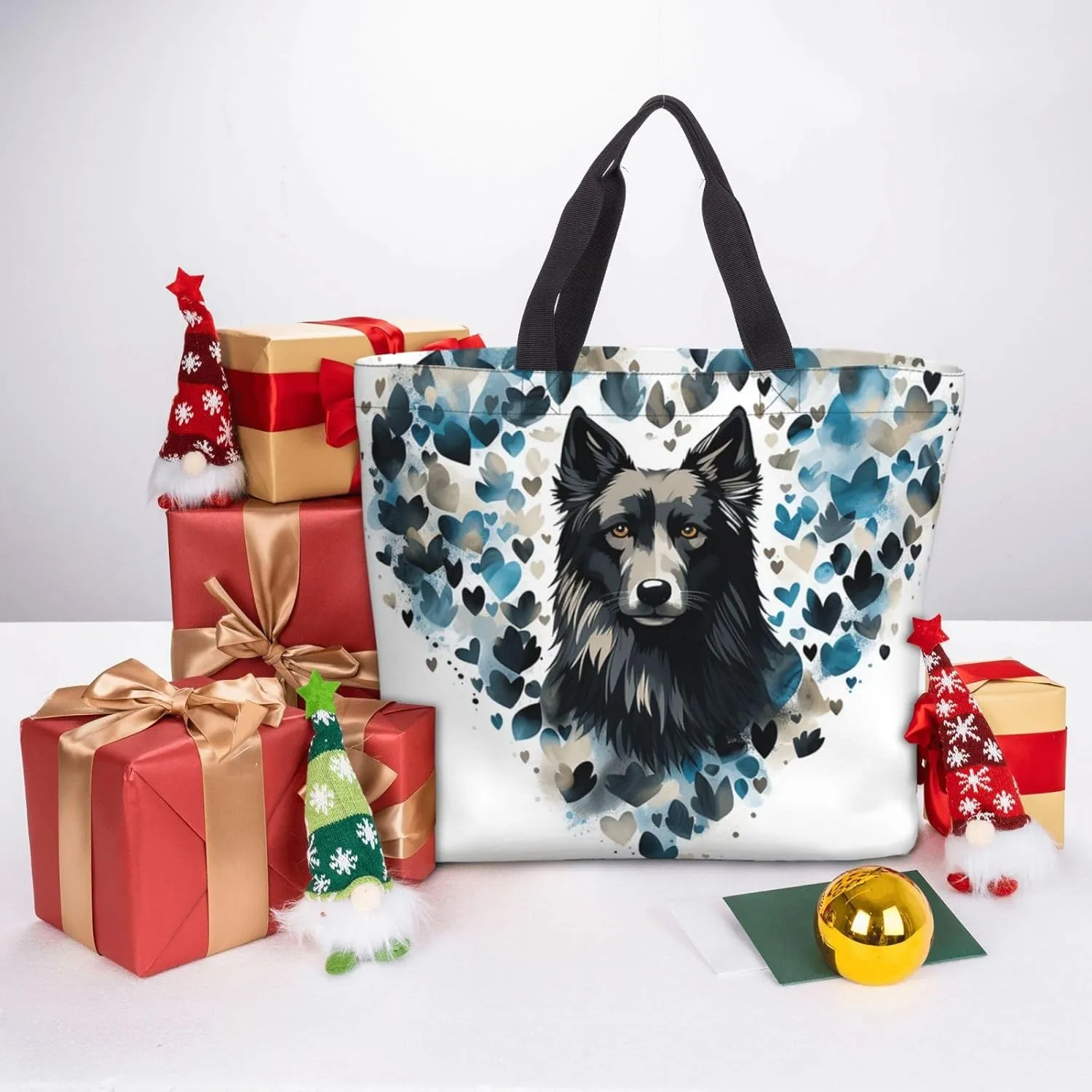 Tote Bag Large Capacity Grocery Bag With Zipper Quiet Garden Shopping Bag Shoulder Bag for Women
