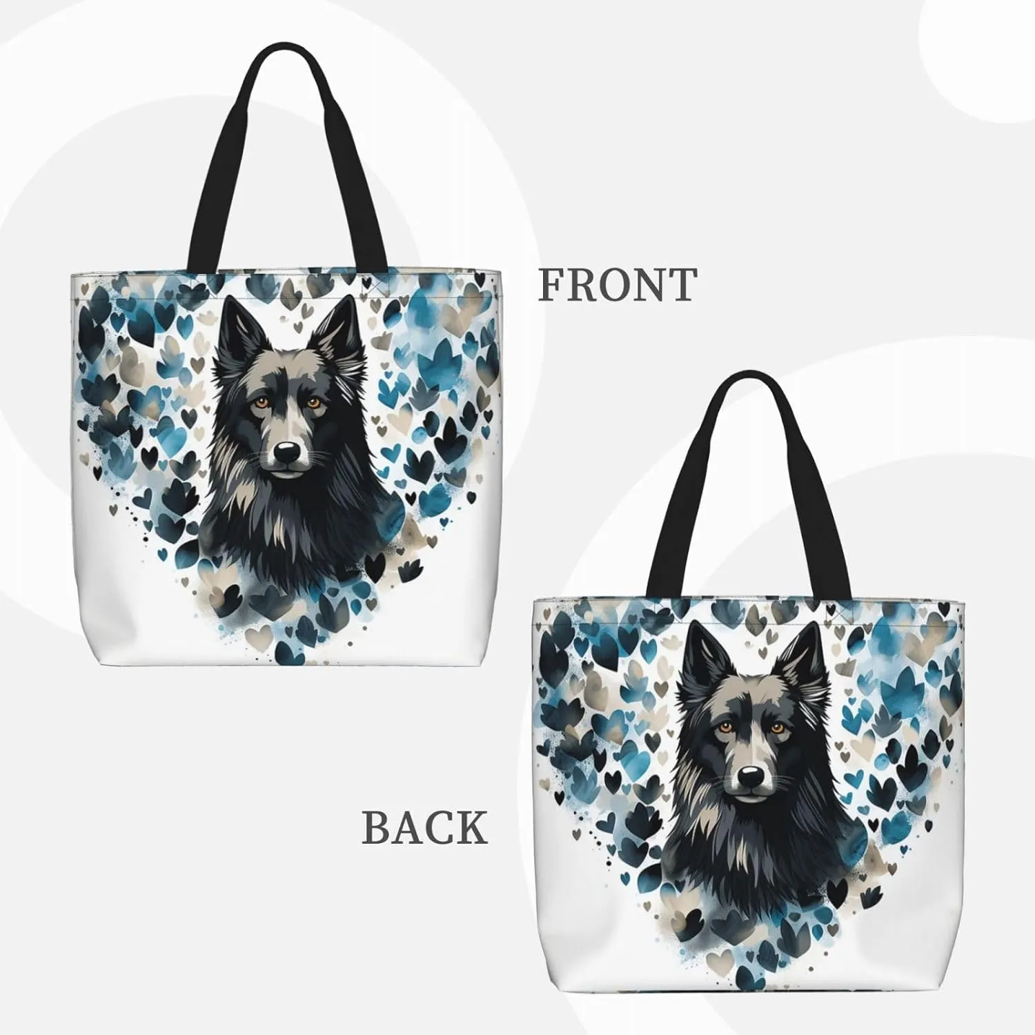Tote Bag Large Capacity Grocery Bag With Zipper Quiet Garden Shopping Bag Shoulder Bag for Women