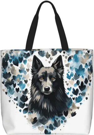 Tote Bag Large Capacity Grocery Bag With Zipper Quiet Garden Shopping Bag Shoulder Bag for Women