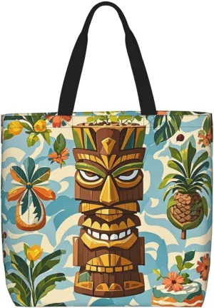 Tote Bag Large Capacity Grocery Bag With Zipper Vintage Nautical White Ship Shopping Bag Shoulder Bag for Women