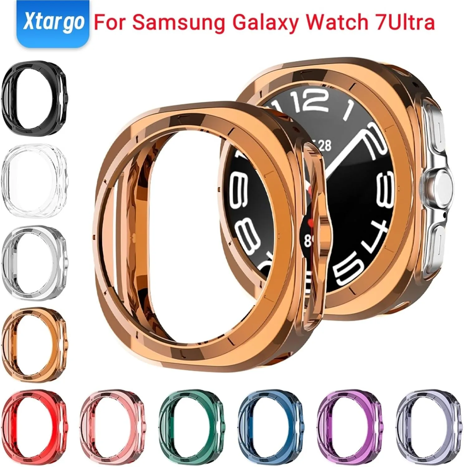 TPU Case for Samsung Galaxy Watch 7 Ultra 47mm Soft Frame Protector Anti-Scratch Bumper Cover Protector for Galaxy Watch Ultra