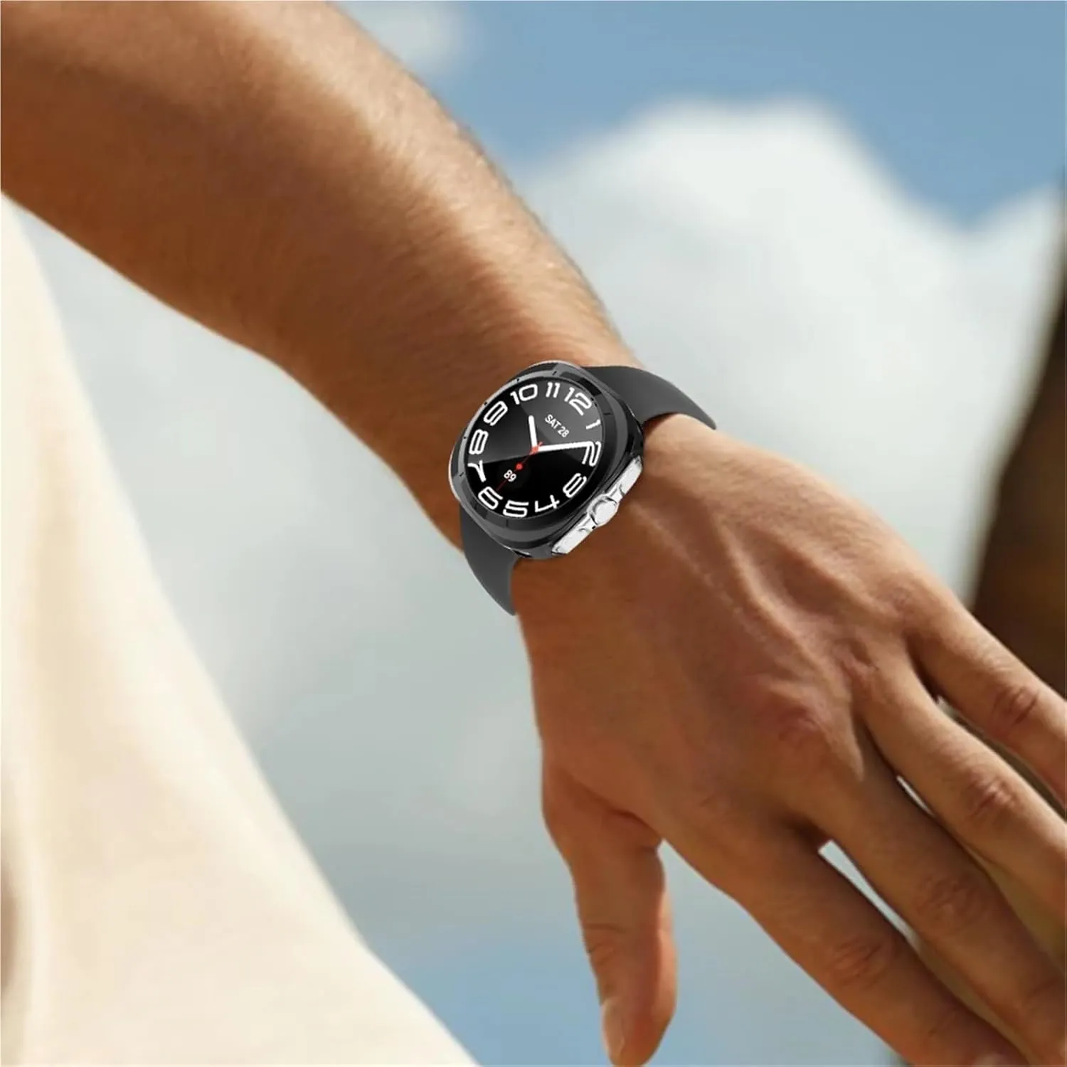 TPU Case for Samsung Galaxy Watch 7 Ultra 47mm Soft Frame Protector Anti-Scratch Bumper Cover Protector for Galaxy Watch Ultra