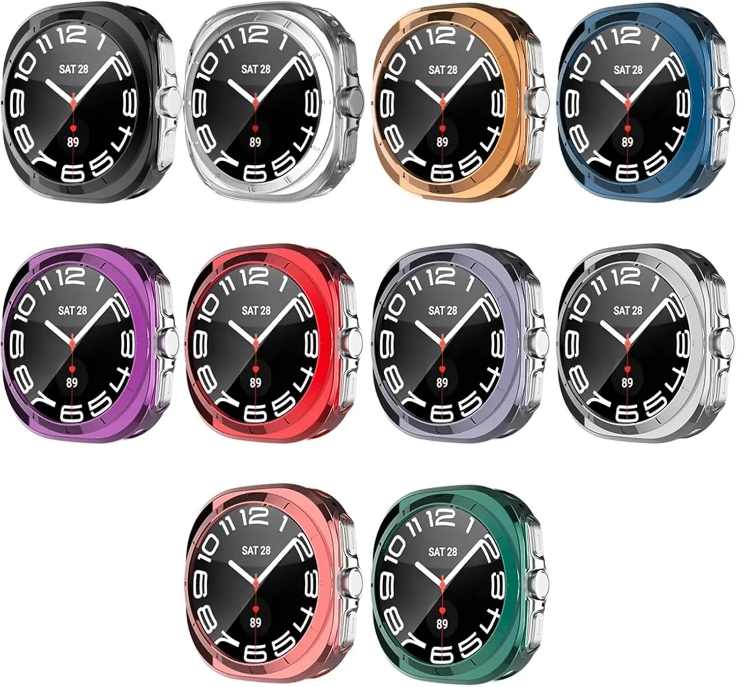 TPU Case for Samsung Galaxy Watch 7 Ultra 47mm Soft Frame Protector Anti-Scratch Bumper Cover Protector for Galaxy Watch Ultra