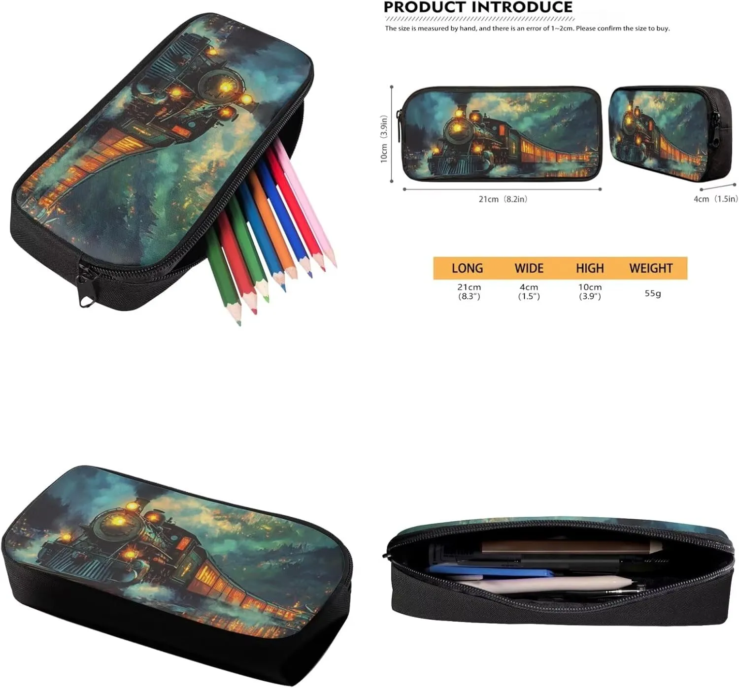 Train Backpack for Toddler Boys Preschol Cute Bookbags Aesthetic for 1st Grader with Thermal Lunch Box & Pencil Case 3 in 1 School Bag Sets for Kindergarten Spring Trips
