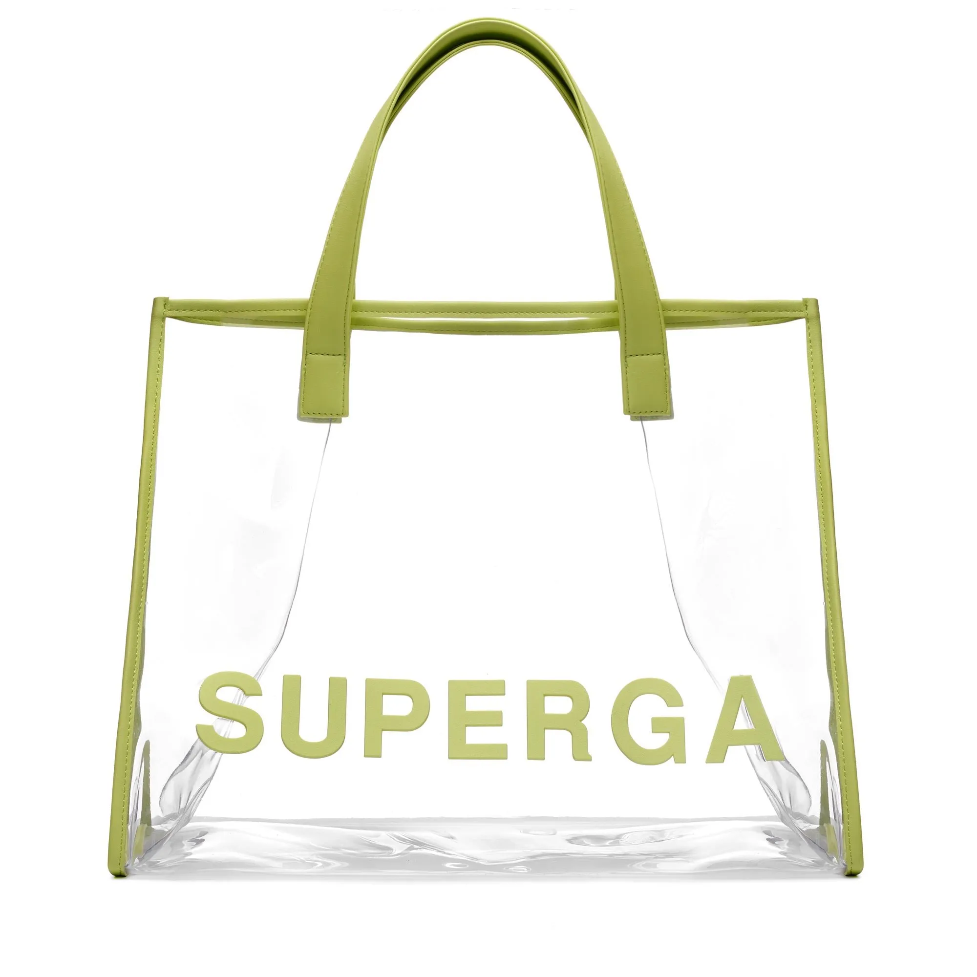 TRANSPARENT SHOPPING BAG - Bags - Shopping Bag - Woman - GREEN SUNNY LIME