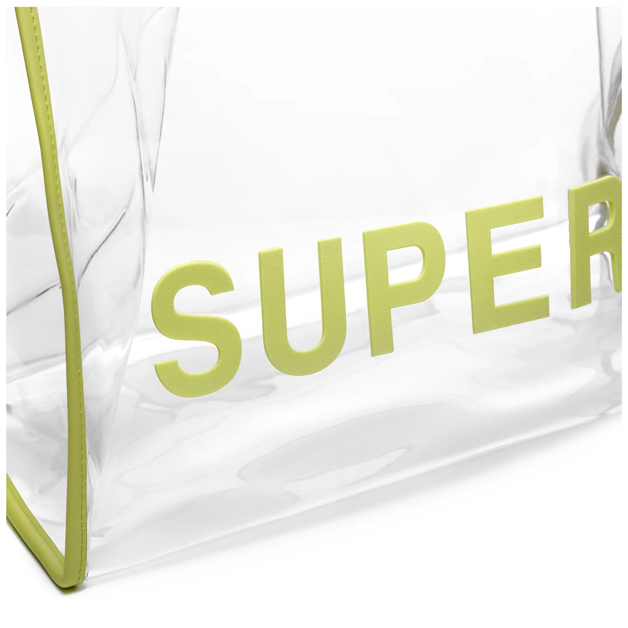 TRANSPARENT SHOPPING BAG - Bags - Shopping Bag - Woman - GREEN SUNNY LIME