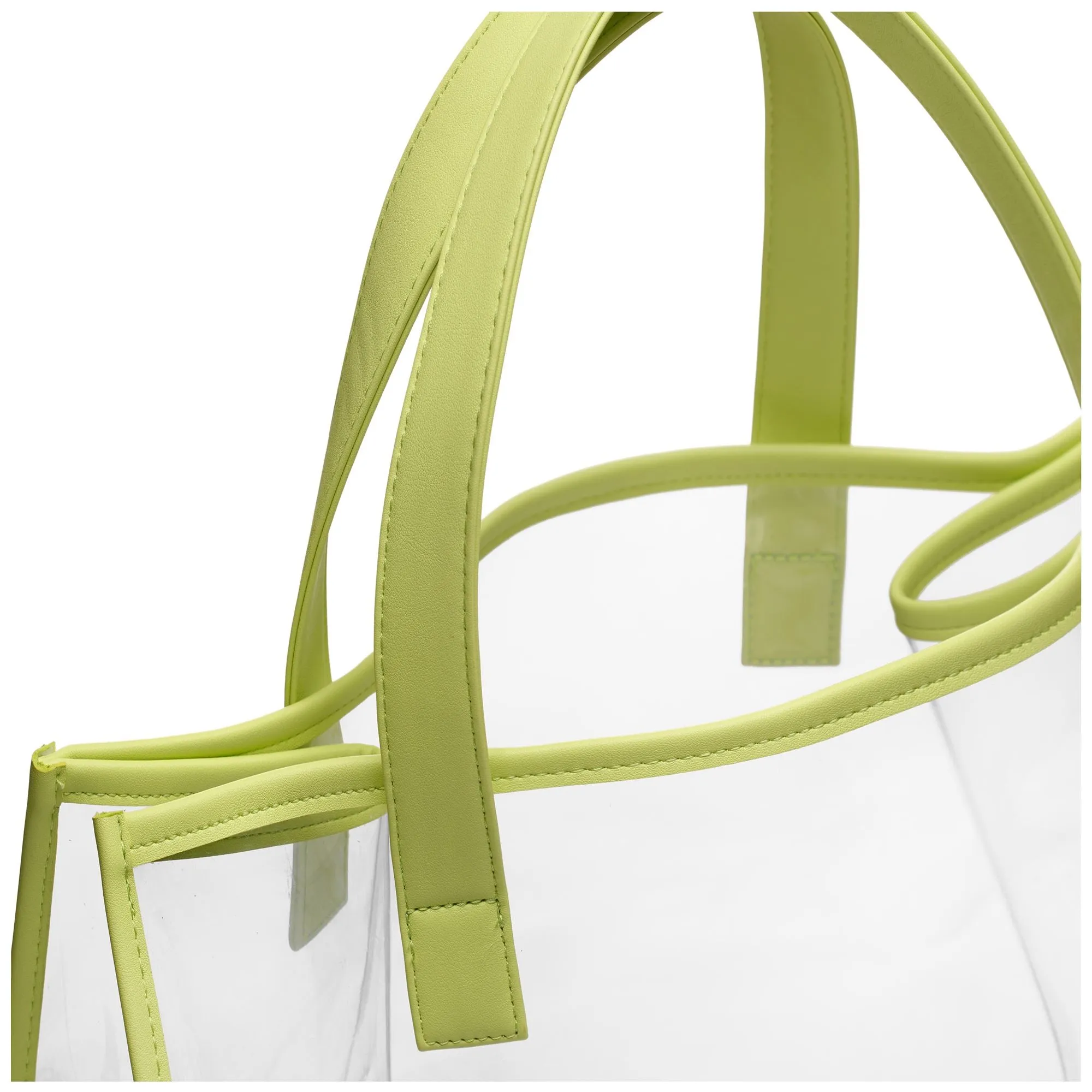 TRANSPARENT SHOPPING BAG - Bags - Shopping Bag - Woman - GREEN SUNNY LIME