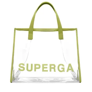 TRANSPARENT SHOPPING BAG - Bags - Shopping Bag - Woman - GREEN SUNNY LIME