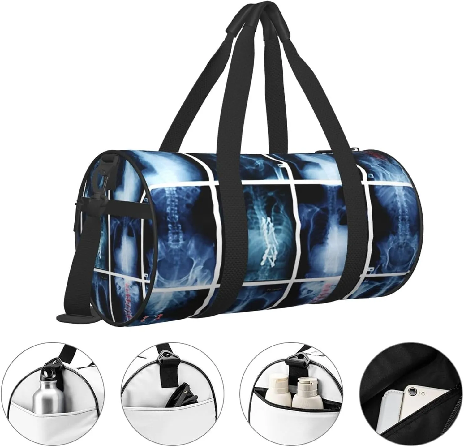 Travel Duffle Bag for Men Women, Anatomy High X Ray Duffle Bags for Sport Gym Overnight Luggage