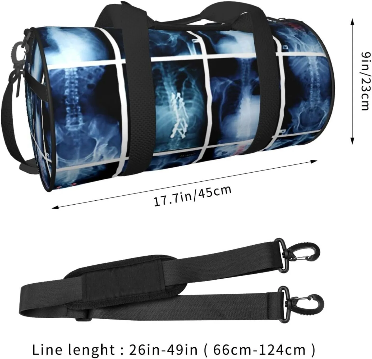 Travel Duffle Bag for Men Women, Anatomy High X Ray Duffle Bags for Sport Gym Overnight Luggage