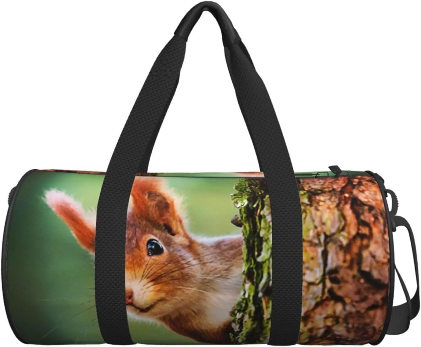 Travel Duffle Bag for Men Women, Cute Little Red Squirrel Duffle Bags for Sport Gym Overnight Luggage