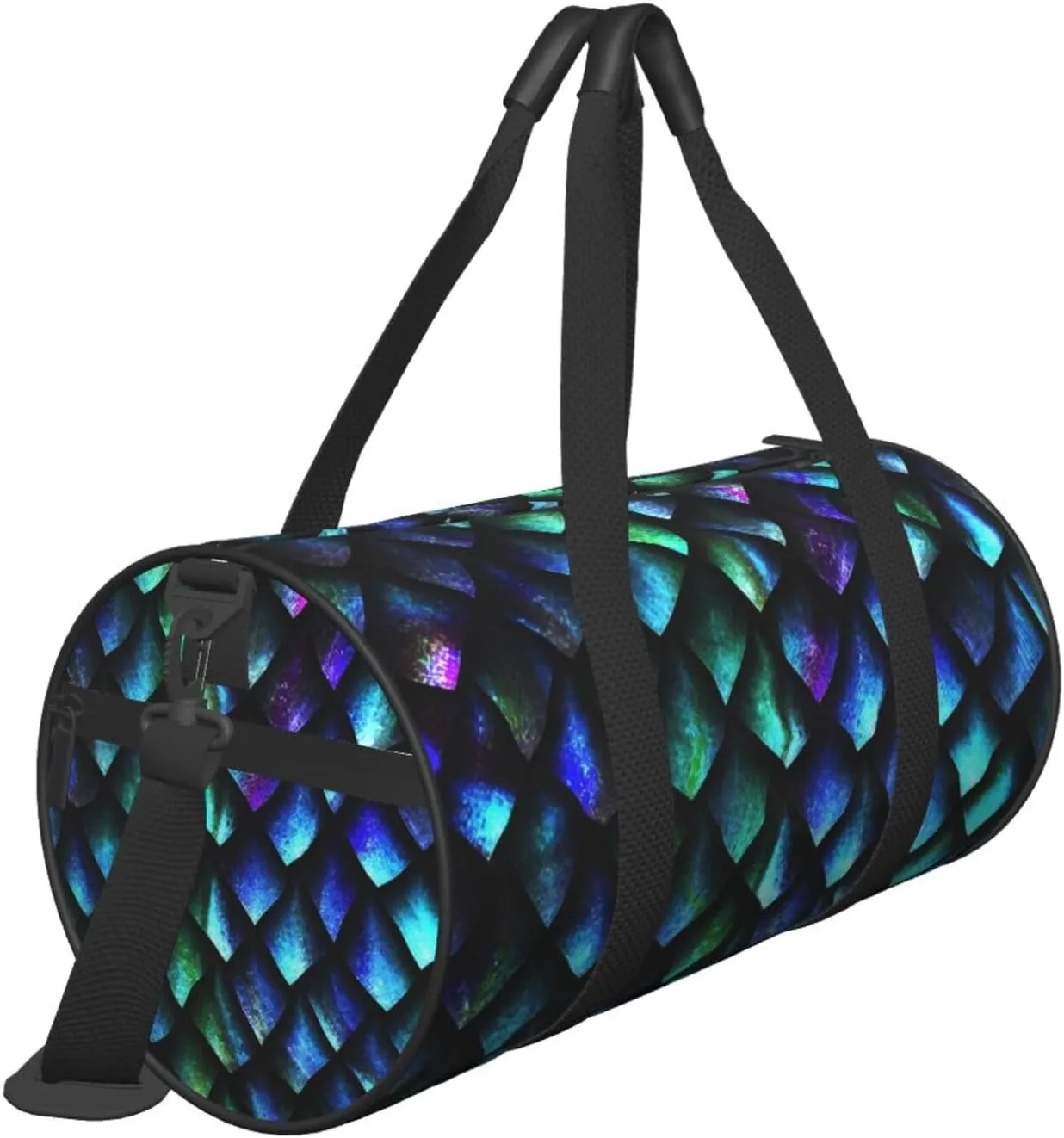 Travel Duffle Bag for Men Women, Dragon Scales Duffle Bags for Sport Gym Overnight Luggage