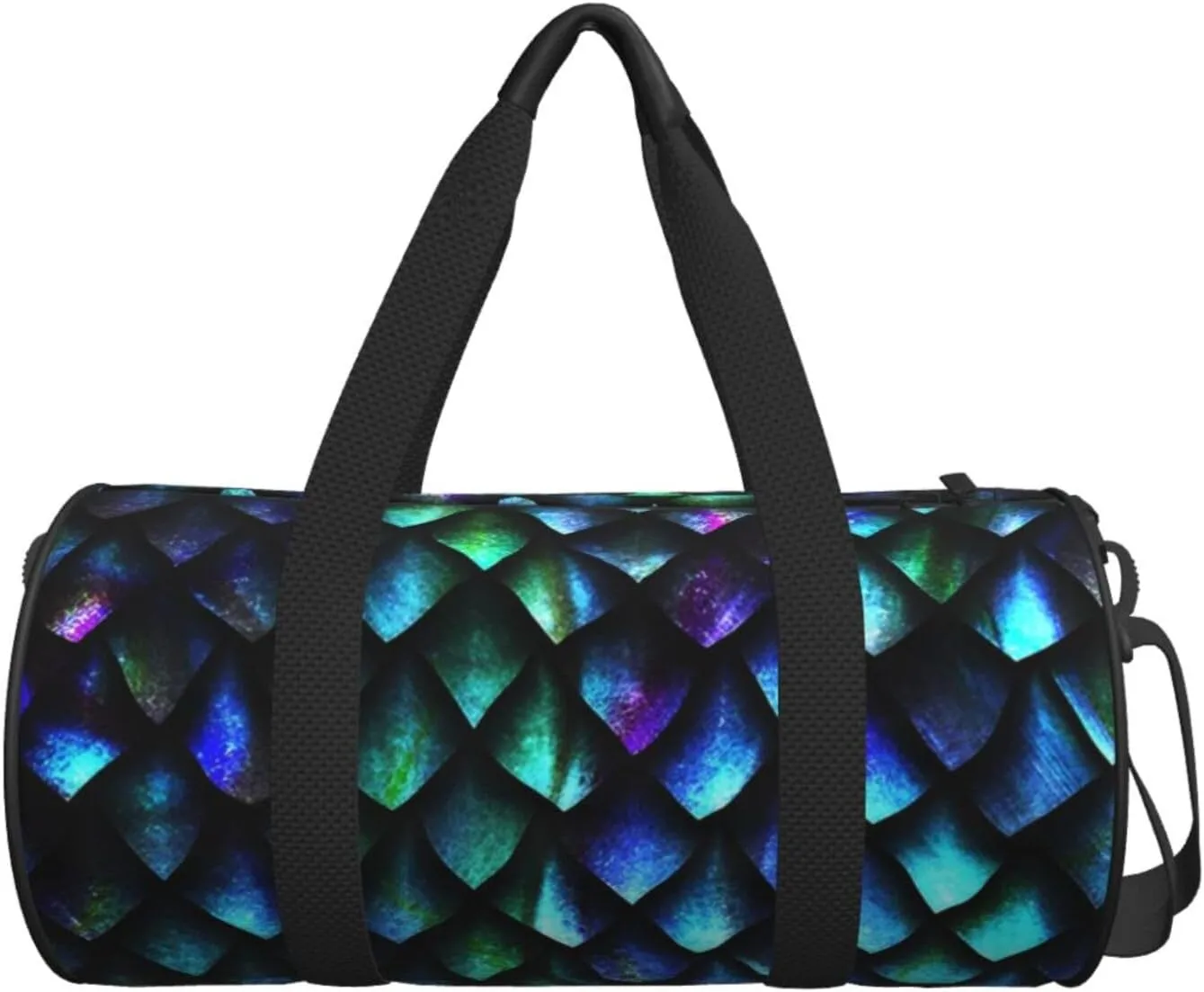 Travel Duffle Bag for Men Women, Dragon Scales Duffle Bags for Sport Gym Overnight Luggage