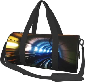 Travel Duffle Bag for Men Women, Tube Subway Underground Train Duffle Bags for Sport Gym Overnight Luggage