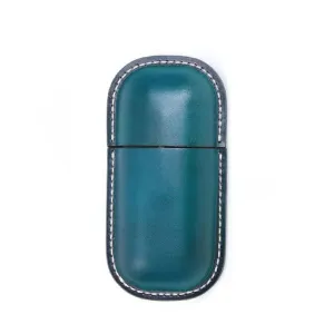 Travel-Ready Hard Shell Glasses Case in Cowhide Leather