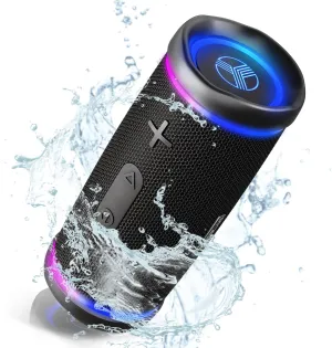 TREBLAB HD77 Bluetooth Speaker - Powerful 360° Sound with Impactful Bass, 30W Portable Wireless Audio, 20H Battery, IPX7 Waterproof, TWS Stereo, Shockproof Design for Outdoor, Beach, Pool, Jobsite