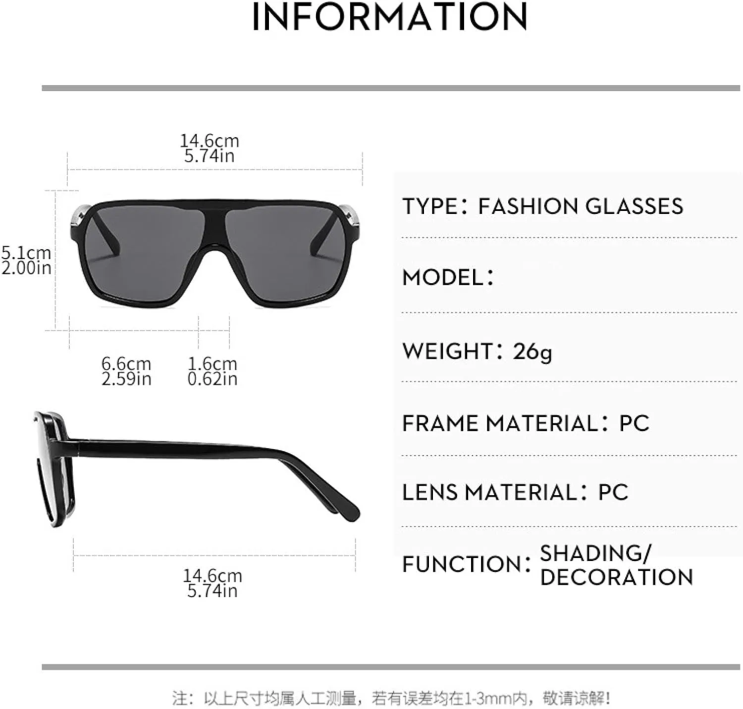 Trendy One Piece Sunglasses Men Women Luxury Big Frame Eyewear Outdoor Driving Shade Sunglasses Unisex Uv400