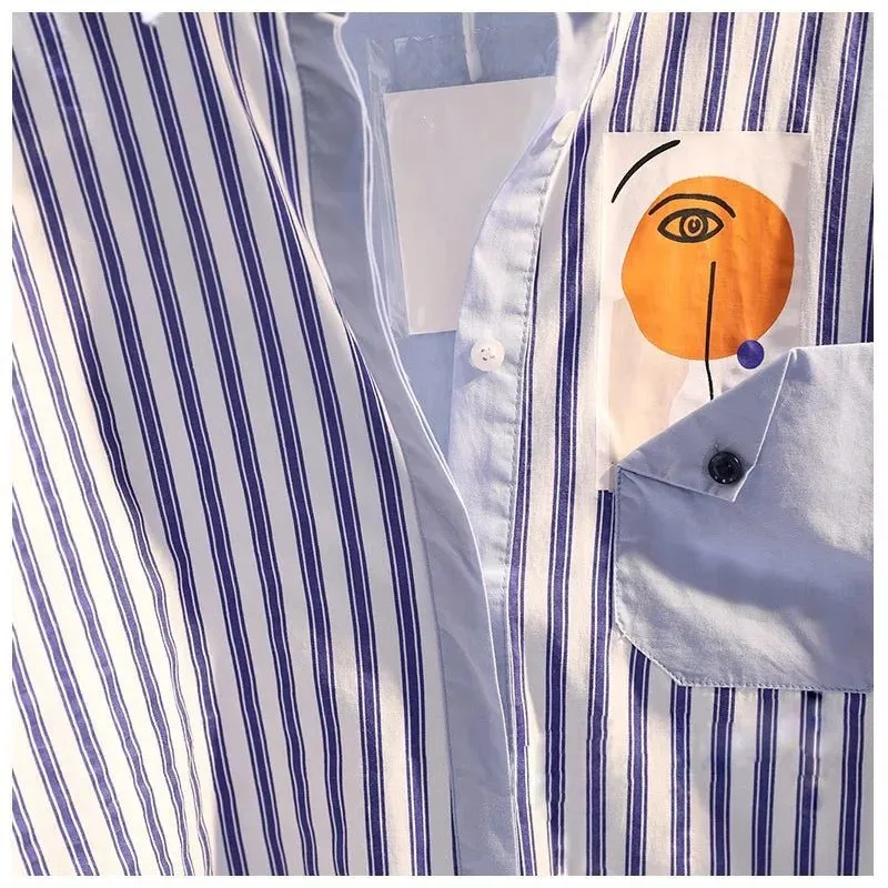 Trendy Striped Shirt for Women Spring 2024