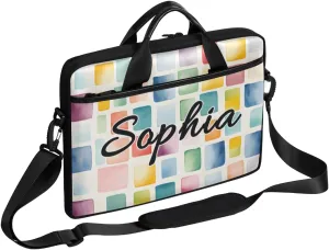 TropicalLife Personalized Laptop Bag 15 Inch Custom Sleeve Case with Handle Shoulder Strap Computer Messenger Bag