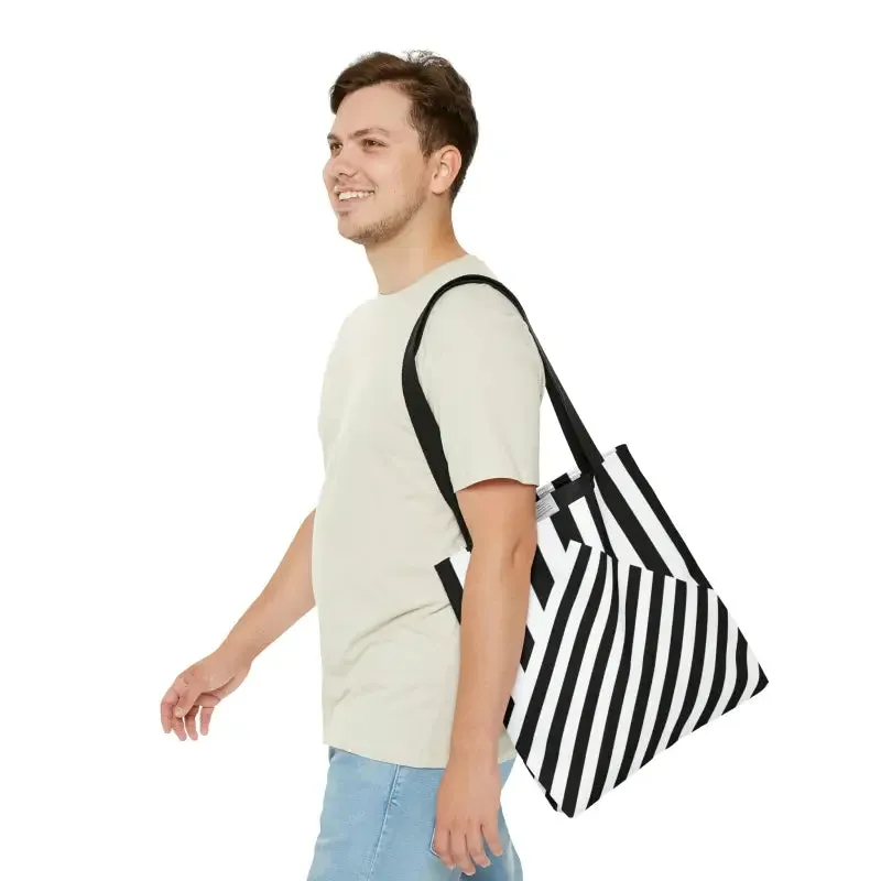 Turn Heads with the Ultimate Black Striped Tote Bag