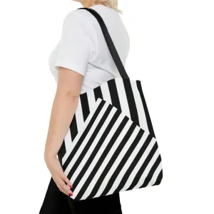 Turn Heads with the Ultimate Black Striped Tote Bag