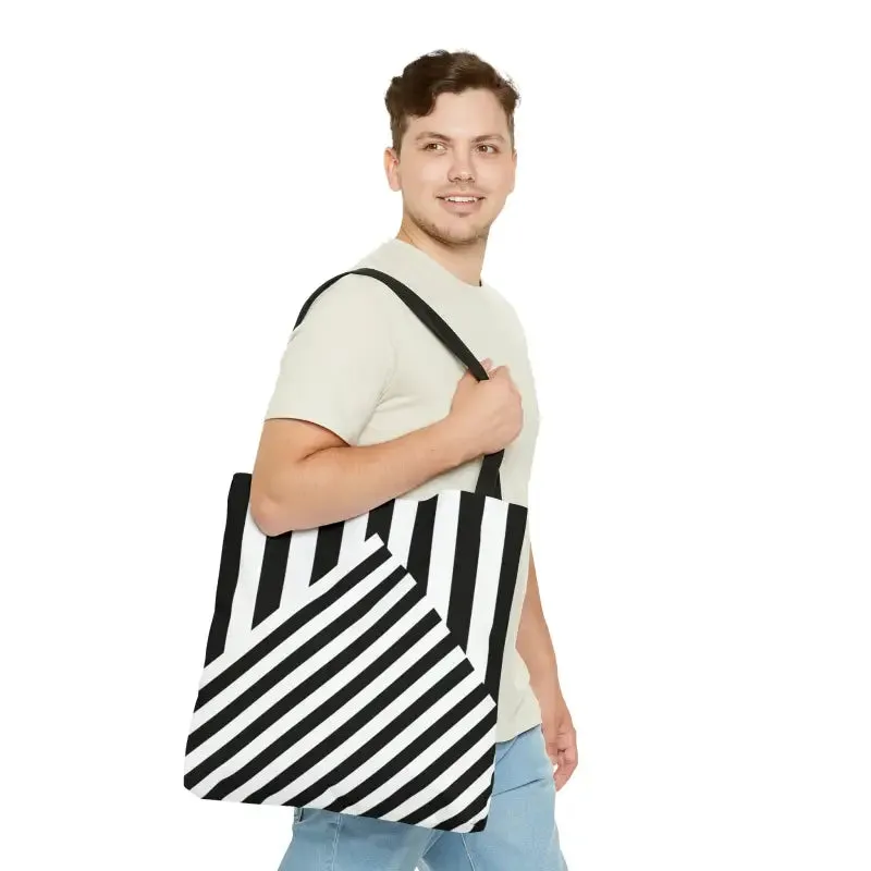 Turn Heads with the Ultimate Black Striped Tote Bag