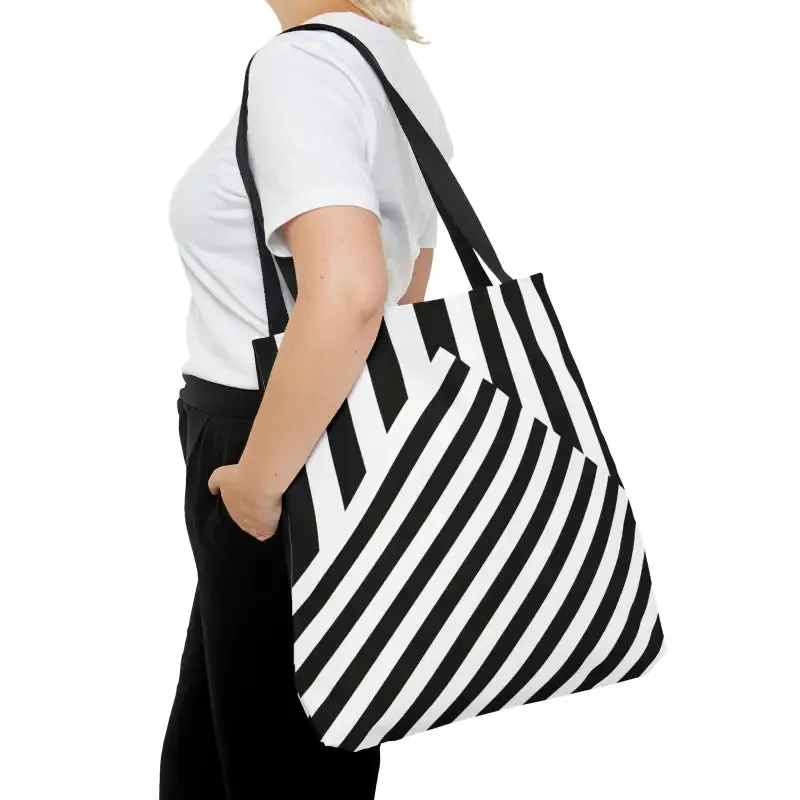 Turn Heads with the Ultimate Black Striped Tote Bag