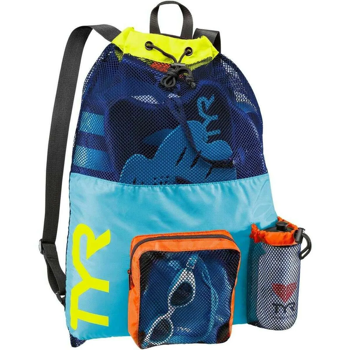 TYR Big Mesh Mummy Backpack - Blue/Yellow