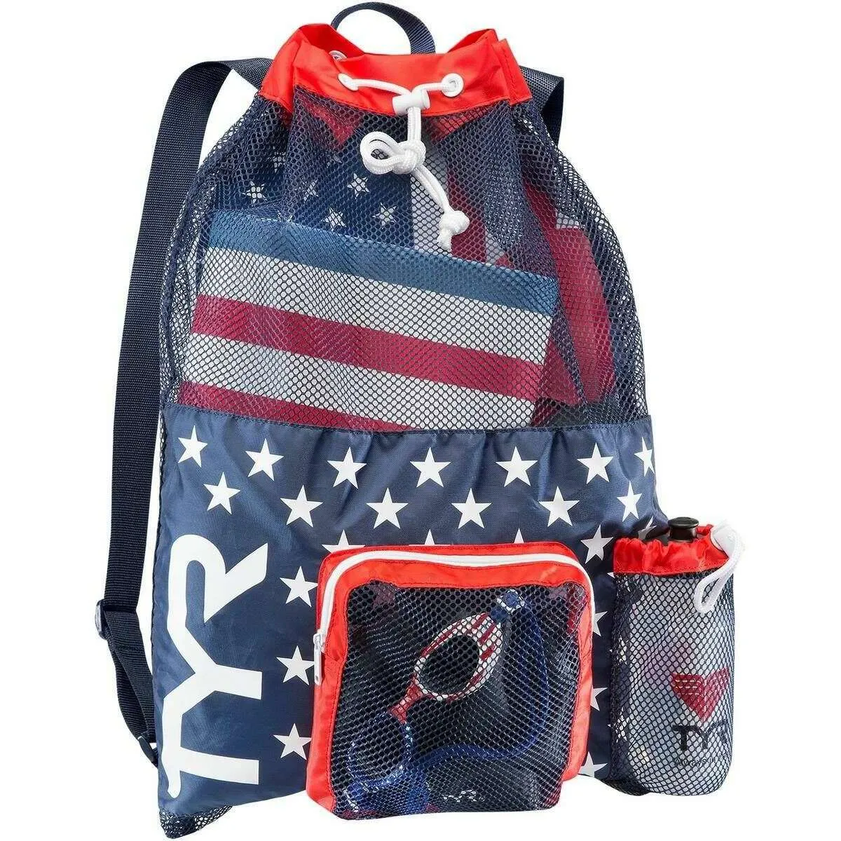 TYR Big Mesh Mummy Backpack - Red/Navy