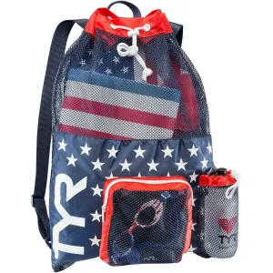 TYR Big Mesh Mummy Backpack - Red/Navy