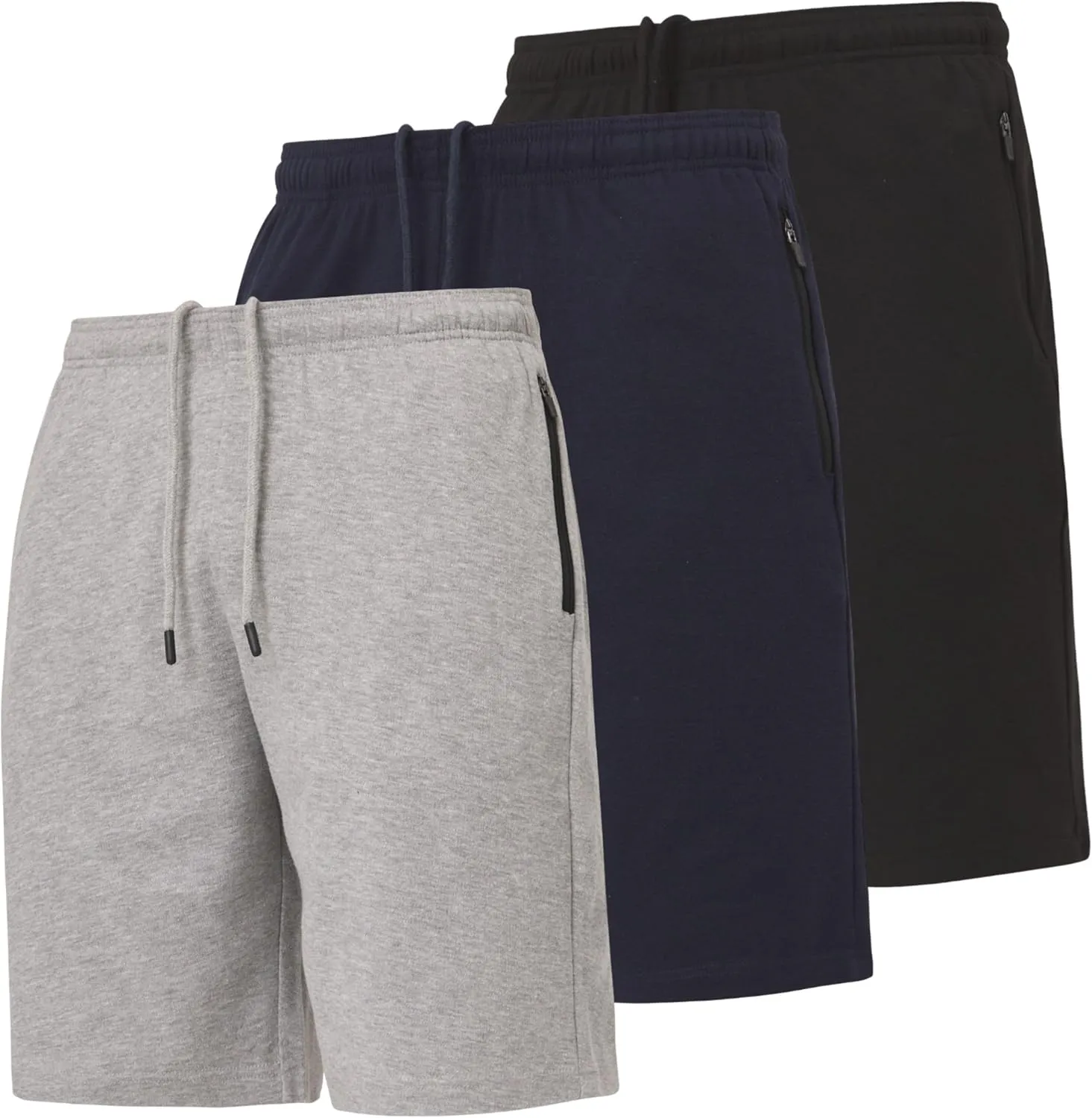 Ultra Performance 3 Pack Mens Shorts Casual Men's Athletic Short Workout Gym Shorts for Men with Zipper Pockets, Small - 5X
