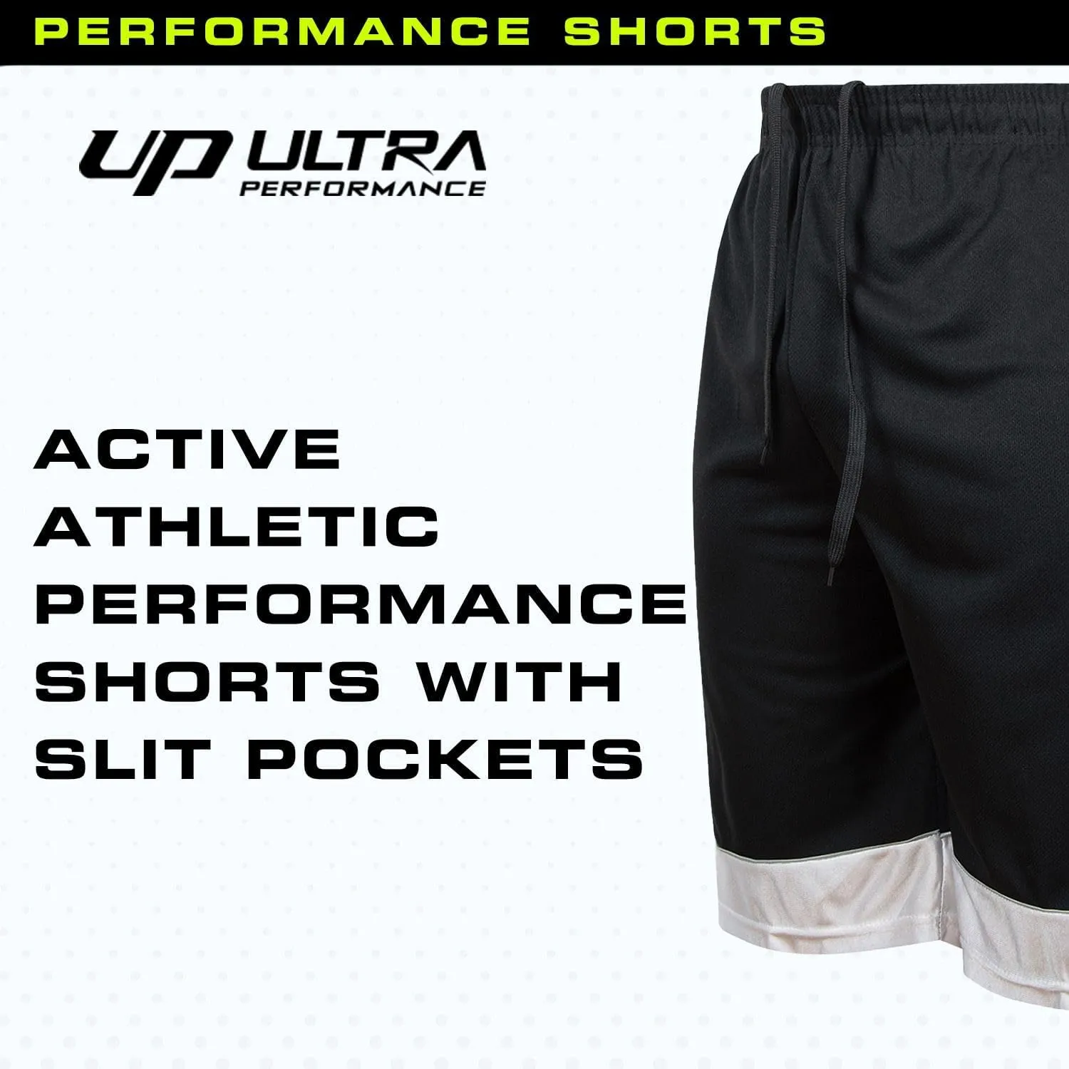 Ultra Performance 5 Pack Mens Shorts, Athletic Gym Shorts Workout Basketball Shorts for Men, SM - 5X