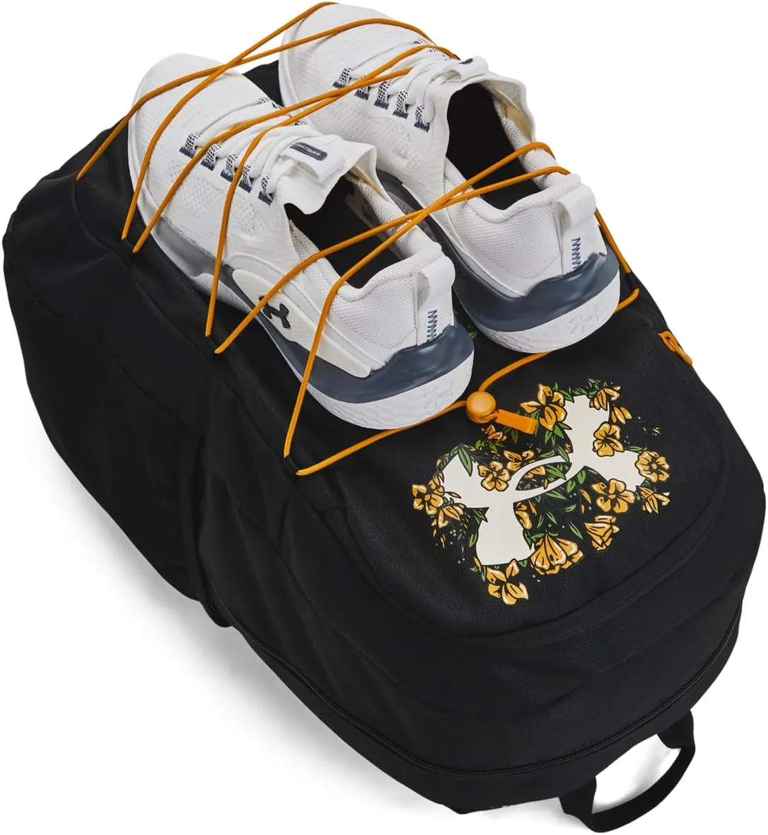 Under Armour Unisex-Adult Hustle Sport Backpack, (024) Black/Black/White Clay, One Size Fits All