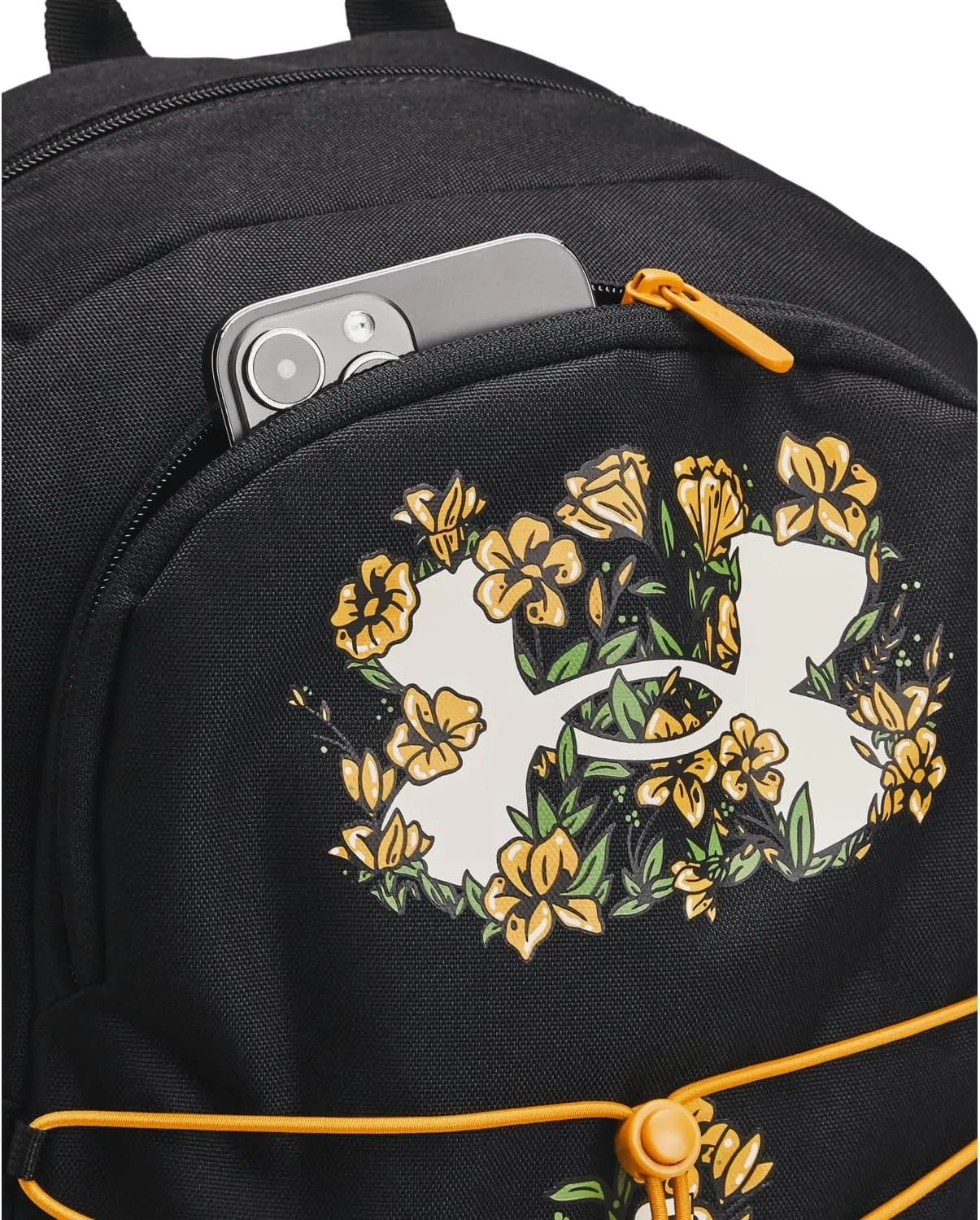 Under Armour Unisex-Adult Hustle Sport Backpack, (024) Black/Black/White Clay, One Size Fits All