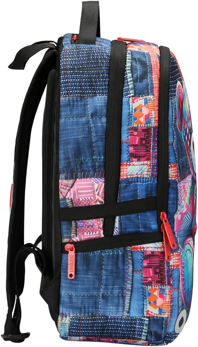 UNIKER Travel Laptop Backpack,Graffiti Backpack for Work,Designer Laptop Backpack for 15.6 Inch,Water Resistant Bag (Patchwork Cub‌)
