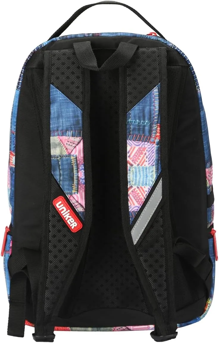 UNIKER Travel Laptop Backpack,Graffiti Backpack for Work,Designer Laptop Backpack for 15.6 Inch,Water Resistant Bag (Patchwork Cub‌)