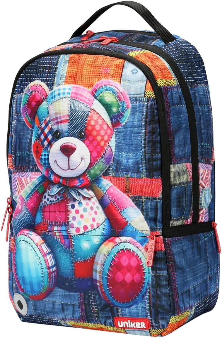 UNIKER Travel Laptop Backpack,Graffiti Backpack for Work,Designer Laptop Backpack for 15.6 Inch,Water Resistant Bag (Patchwork Cub‌)