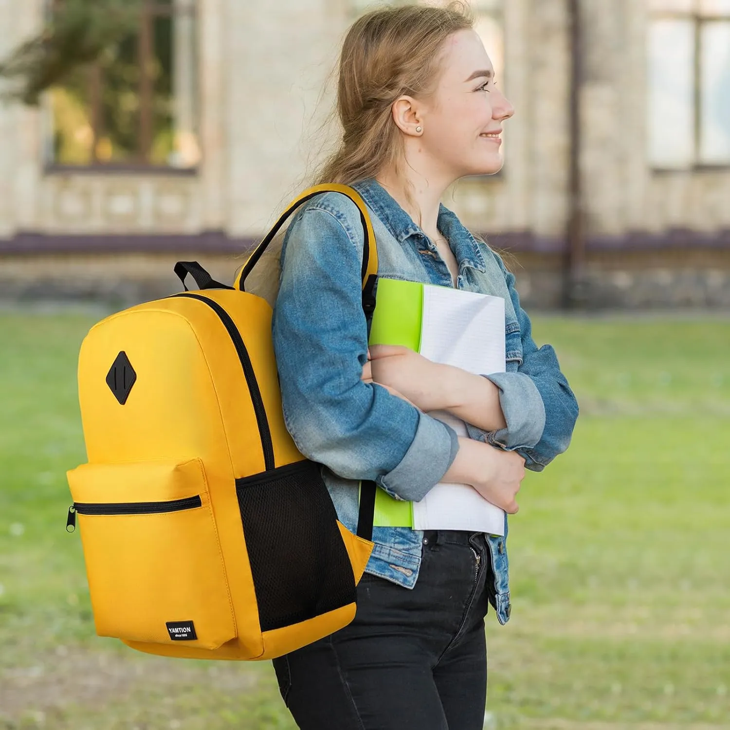 Unisex School Backpack,Classic Casual Bookbag Adults and Teens Schoolbag with USB Port for High School College Office Work Travel
