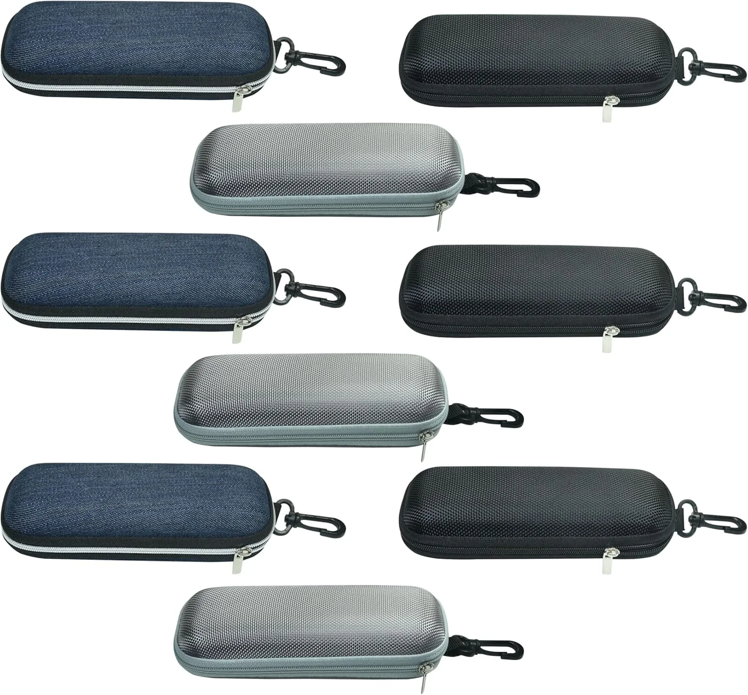 Unisex Semi-Hard Shell Eyeglasses Cases(3 Pack), Protective Case For Glasses