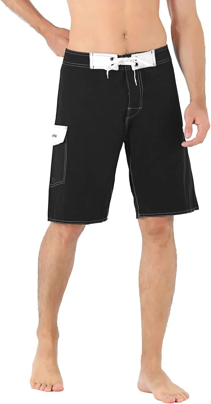 unitop Men's Bathing Board Trunks Beach Shorts Holiday Hawaiian Colorful Striped