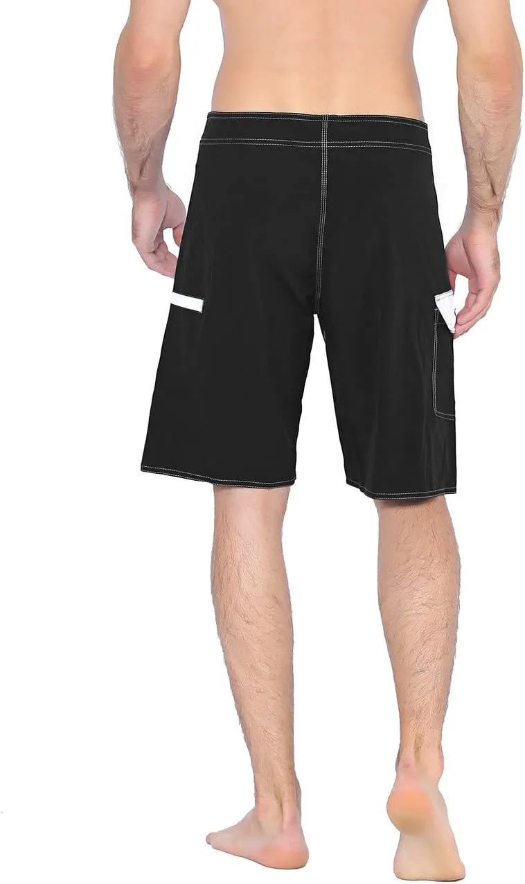 unitop Men's Bathing Board Trunks Beach Shorts Holiday Hawaiian Colorful Striped