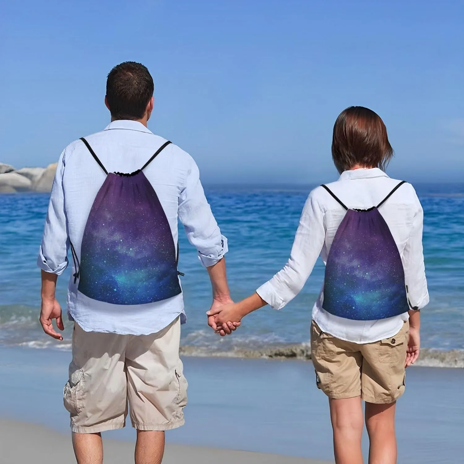 Universe with Stars Galaxy Interstellar Print Drawstring Bags,Gym Sport Sack Drawstring Bag Suitable for sport Swimming Travel.
