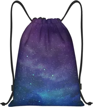 Universe with Stars Galaxy Interstellar Print Drawstring Bags,Gym Sport Sack Drawstring Bag Suitable for sport Swimming Travel.