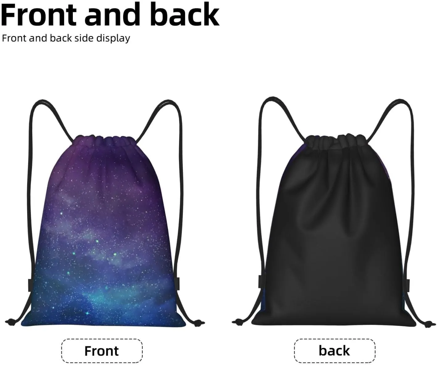 Universe with Stars Galaxy Interstellar Print Drawstring Bags,Gym Sport Sack Drawstring Bag Suitable for sport Swimming Travel.