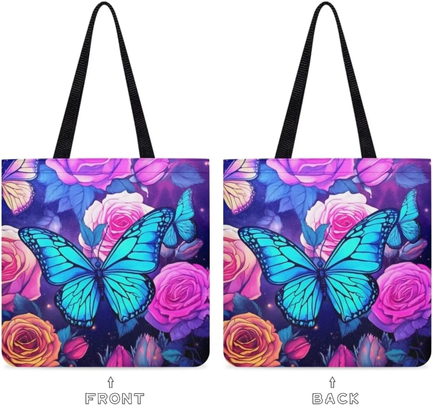 Upetstory Canvas Tote Bag Reusable Grocery Shopping Cloth Bags