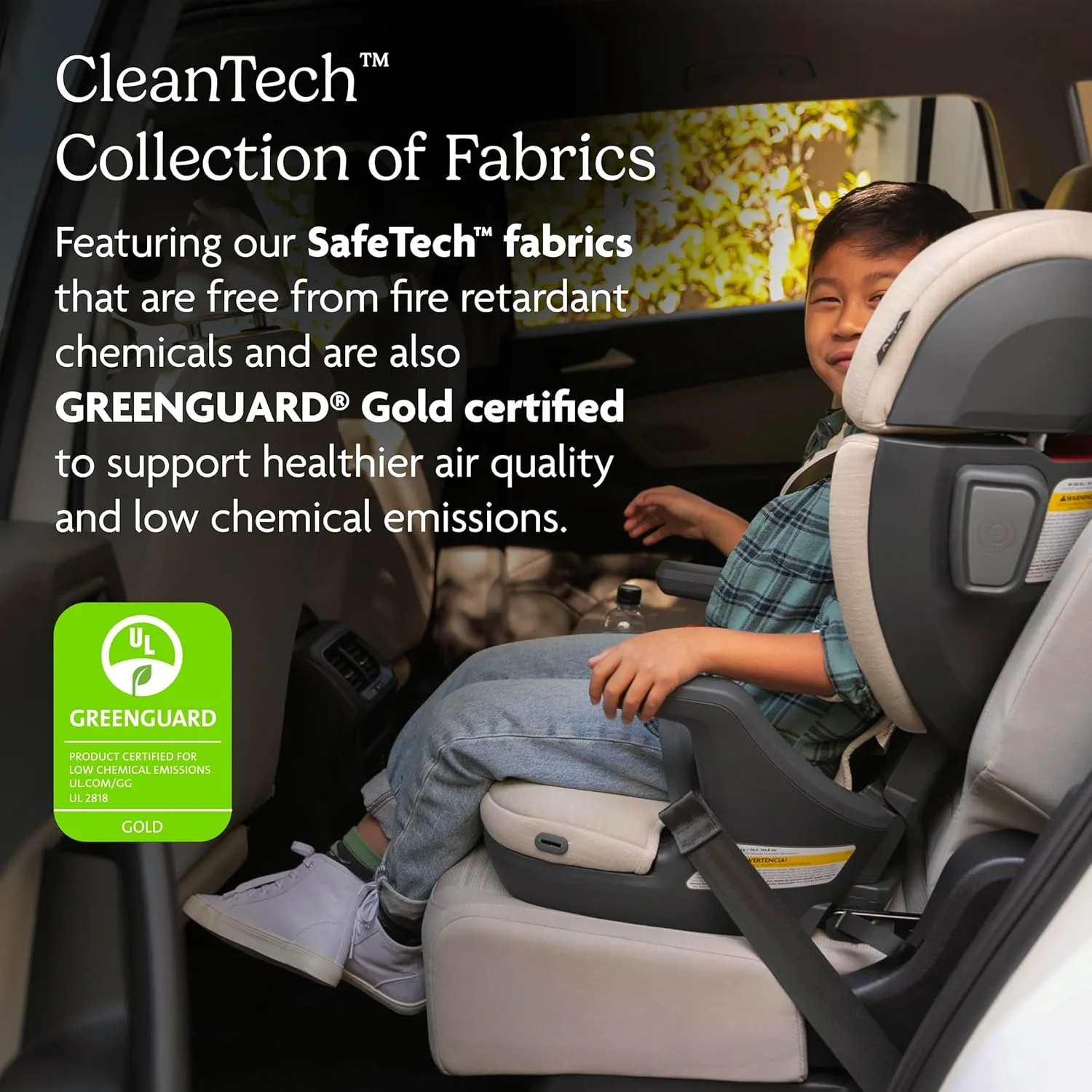 UPPAbaby Alta V2 High Back Booster Seat/Seven-Position, Active Support Headrest for Growing Children/SecureFit Integrated Belt Guide   Positioner/Cup Holder Included/Kavneer (Almond Mélange)