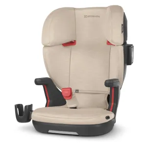 UPPAbaby Alta V2 High Back Booster Seat/Seven-Position, Active Support Headrest for Growing Children/SecureFit Integrated Belt Guide   Positioner/Cup Holder Included/Kavneer (Almond Mélange)