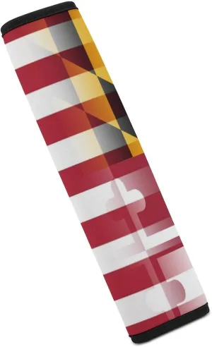 U.S.A. Maryland Flag Fashion Car Seat Belt Cover Pad for Shoulder Bag Camera Soft Comfort Accessories 1PCS