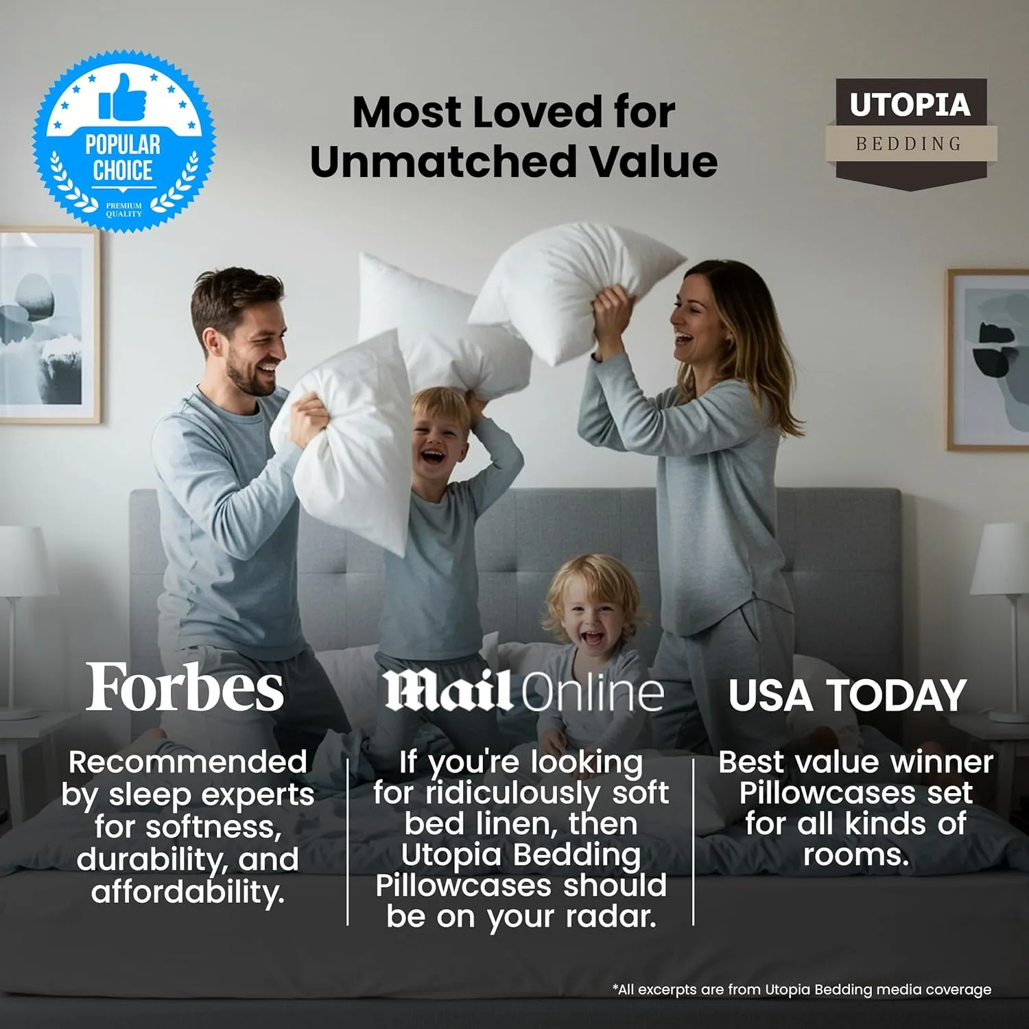 Utopia Bedding Queen Pillow Cases - Pack of 12 - Envelope Closure - Soft Brushed Microfiber Fabric - Shrinkage and Fade Resistant Pillow Covers Queen Size 20 X 30 Inches (White)